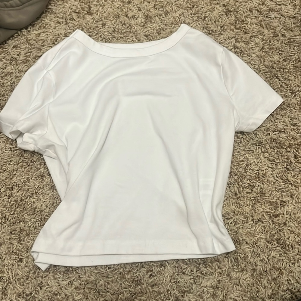 Plain white crop top